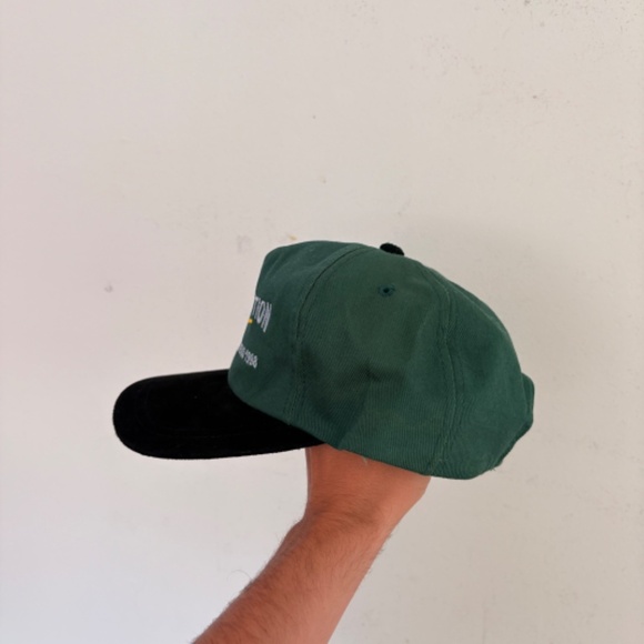 Vintage 2 tone Elite L'ASSOMPTION 1998 Ballon Bali Dad hat strapback green black - Picture 5 of 6